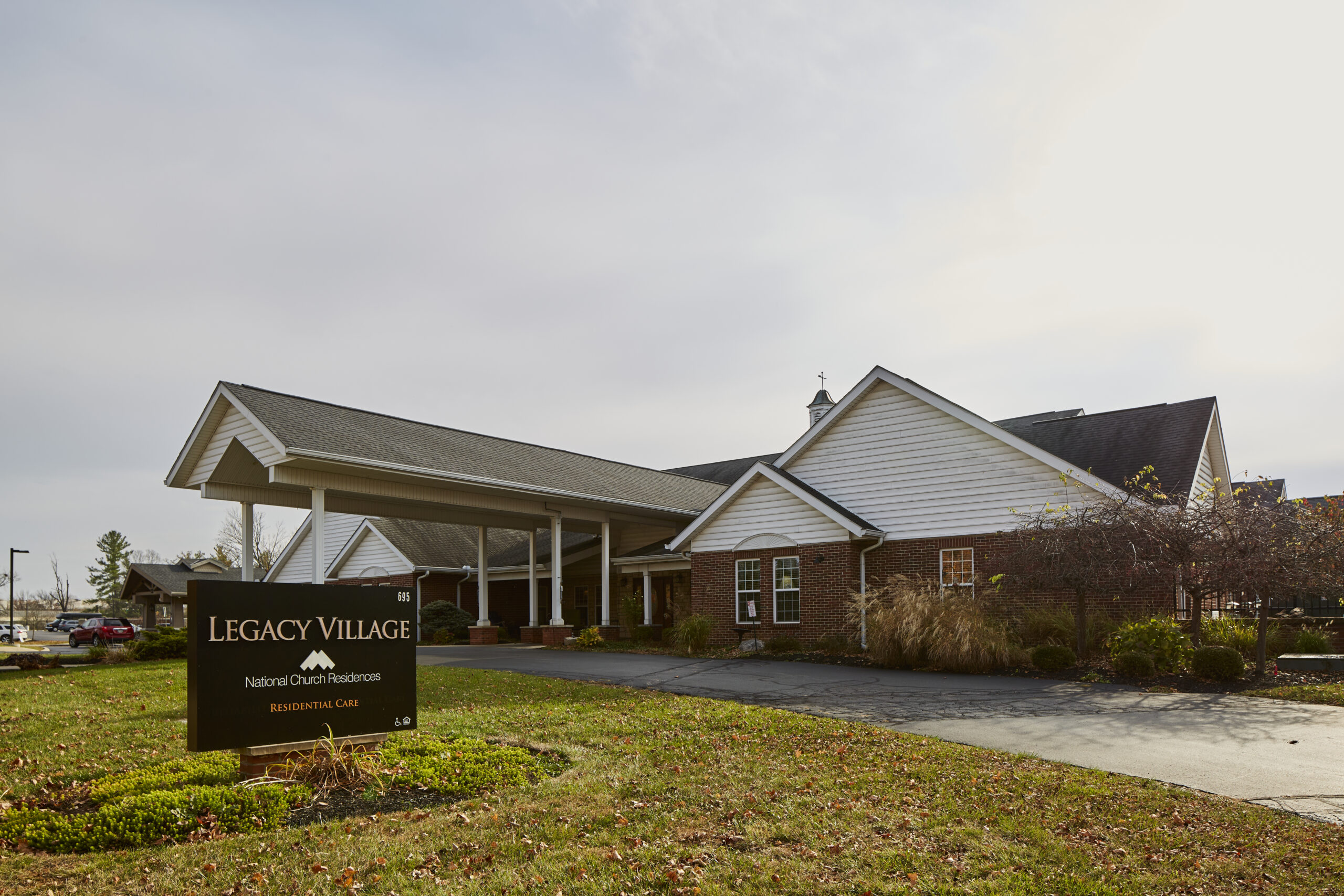 Exterior view of the Legacy Village residential care building