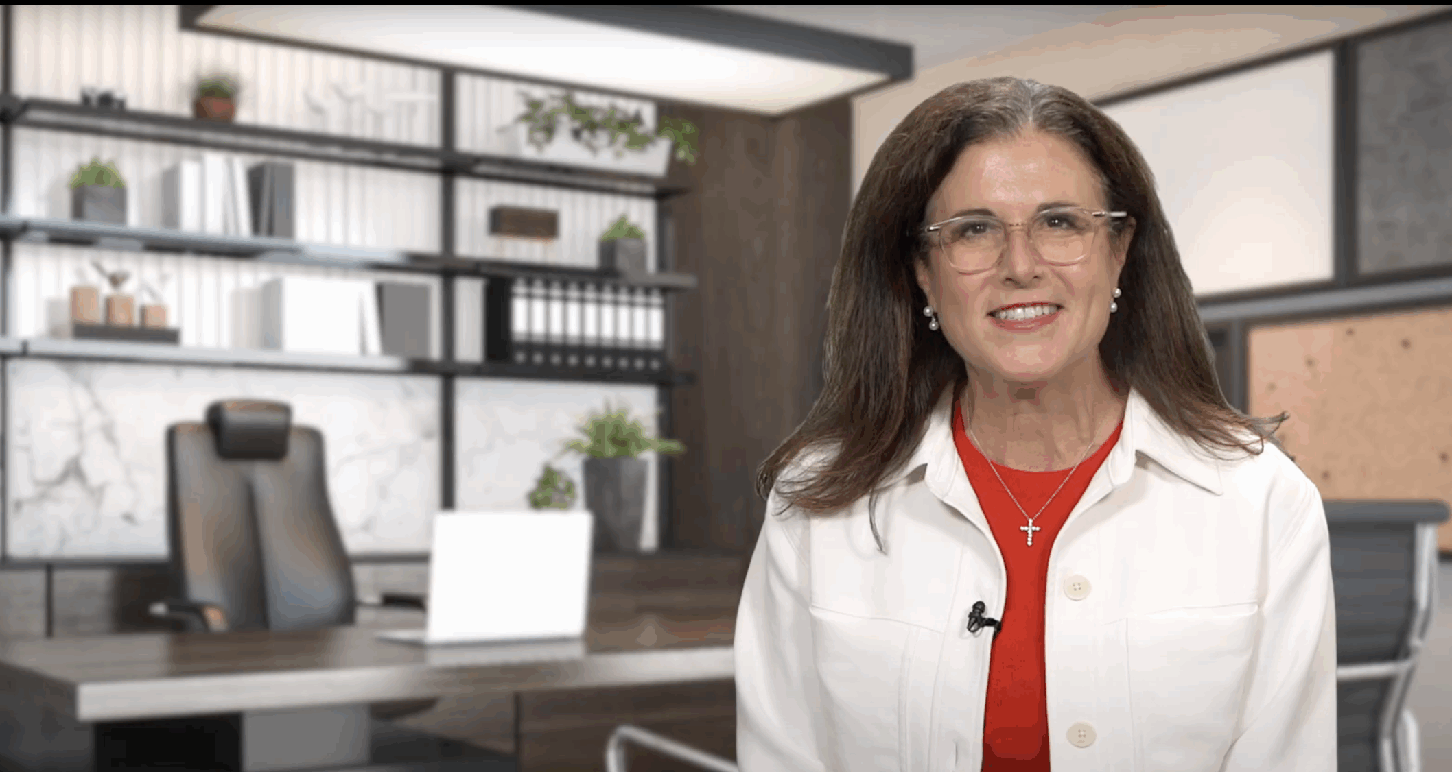 Modern senior living building with stone and brick