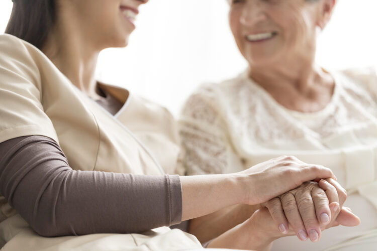 caregiver and senior