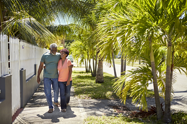 Seniors on walk