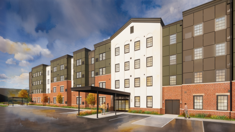 Rendering of The Scarborough, an affordable senior housing community in the Bronzeville neighborhood