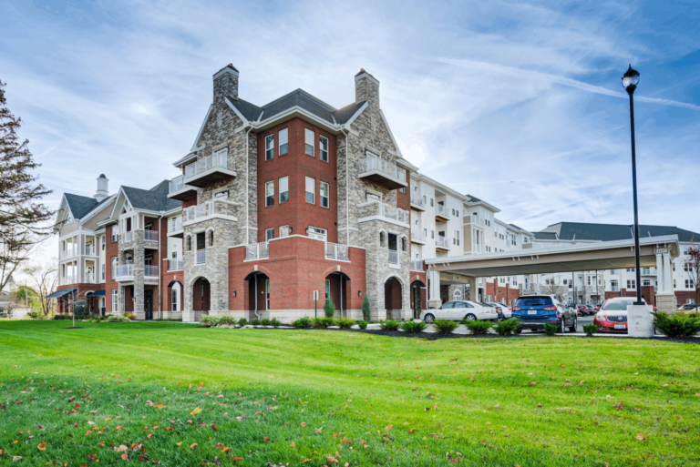 Exterior of Brookwood Point senior living community