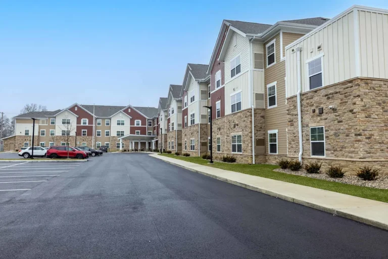 Exterior of Berwyn East Place, an affordable senior housing community in Columbus